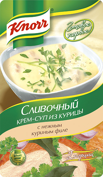 Рекламная Фото-студия Сергея Мартьяхина - Knorr крем-суп из курицы