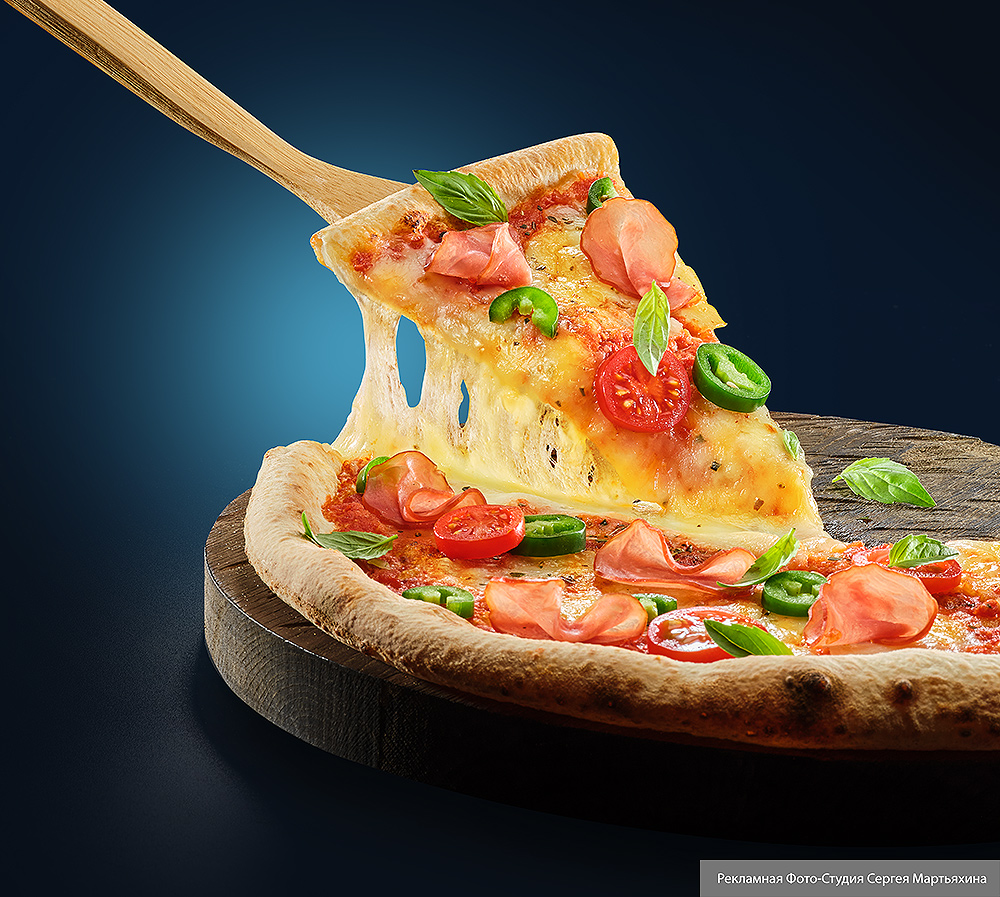 Рекламная Фото-студия Сергея Мартьяхина - Сыр и Пицца, съёмка для упаковки сыра